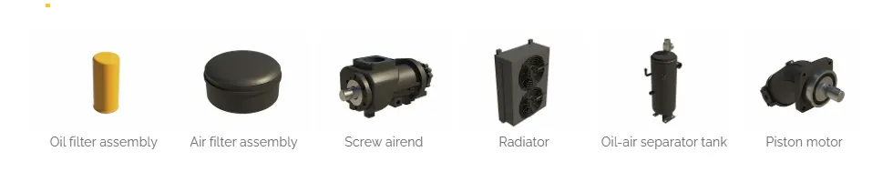 K710Y Excavator-Mounted Air Compressor Accessories