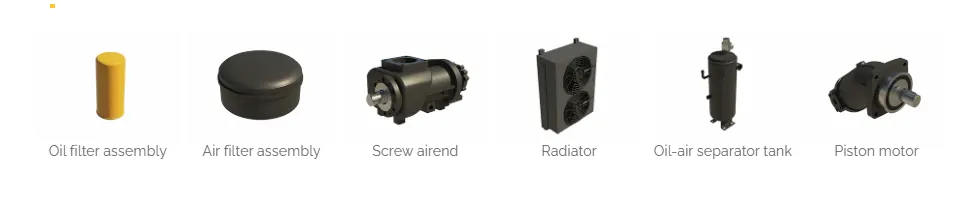 K75Y Excavator-Mounted Air Compressor Accessories