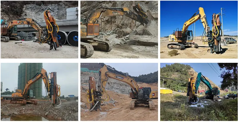  PL-1000L integrated hydraulic rock drill and splitter machine Applications